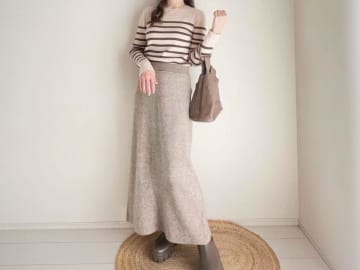 冬のおしゃれに“この1枚”！【しまむら】着回し力抜群！「ニットスカート」