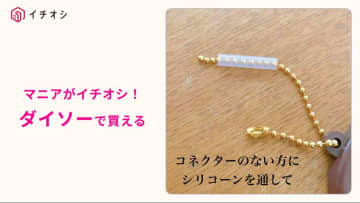 【ダイソー】推しのキーホルダー「もう絶対落とさない！」110円の「シリコーンチューブ」が優秀すぎる！