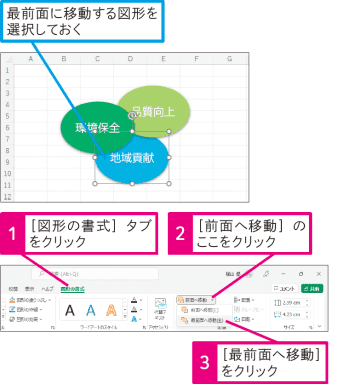 【Excel Q&A】複数の図形の重なりを変えられる？