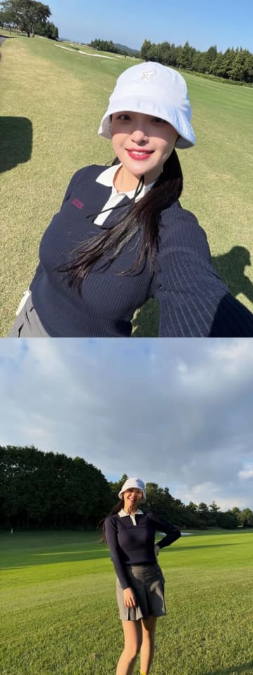 メリハリ抜群なスタイルに目が行く…韓国女子ゴルファー、タイト目ポロシャツから際立つ美貌に反響【PHOTO】