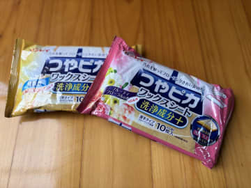 手軽なワックスシートで床のツヤ蘇った　事前の掃除不要