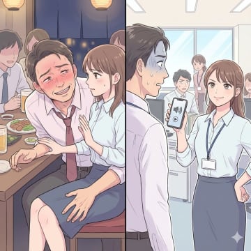 「記憶ないから無罪で」とセクハラを無かったことにする先輩。だが、女性社員のある行動に絶句【短編小説】