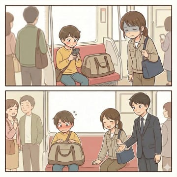 「ドン！」と荷物で席取りする図々しい客。注意できない私の代わりに、背後の男性が放ったある正論とは