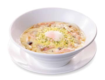 幸楽苑、中華そば×カルボナーラの「カルボらーめん」限定発売。追いチーズでさらに濃厚に