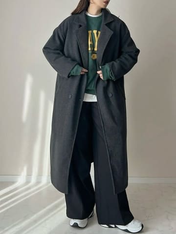 冬のカジュアルコーデは「ロングコート」で垢抜ける！ラフすぎない♡大人のこなれスタイル