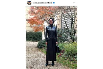 「スタイルが異次元並みに良すぎて」　中村江里子さんが愛用する25～30年前のヴィンテージアイテム　着こなしと体型維持に羨望の声