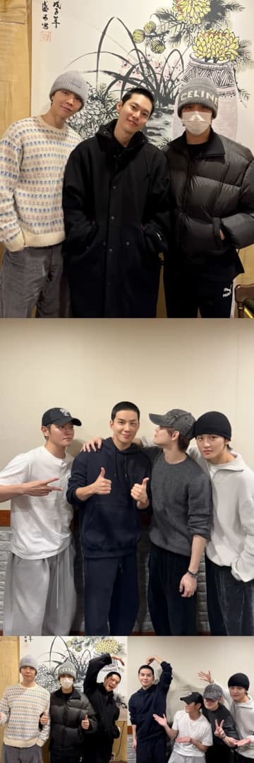 本日（8日）入隊のNCT・ドヨン＆ジョンウ、“丸坊主”姿を公開！見送りメンバーとの友情SHOTに反響「大好き」【PHOTO】