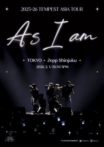 TEMPEST、Zepp Shinjuku公演＜「As I am」in Tokyo＞を2026年2月開催