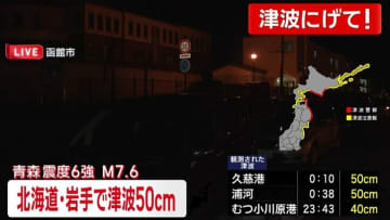 【速報】北海道と本州を結ぶ電力ケーブル、地震発生直後に1本停止 電力供給に影響なし 北海道電力