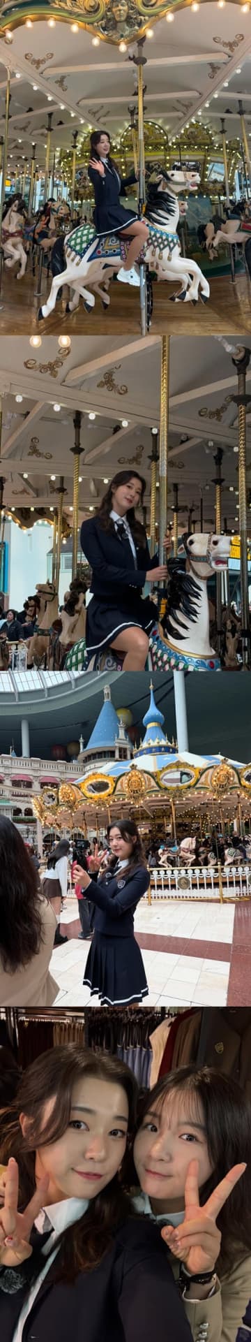 韓国24歳ゴルファー、美脚あらわなミニスカ制服で大はしゃぎ！現役高校生と見紛うキュートさにファンも虜【PHOTO】