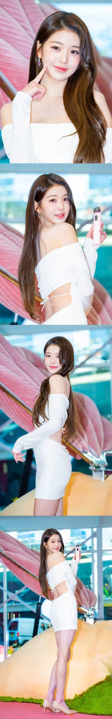 IVE・ウォニョン、大胆カットアウトで“美背中”全開！密着ミニワンピから完璧ボディラインあらわ【PHOTO】