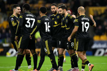 B・フェルナンデスが2ゴール1アシスト！　マンU、最下位ウルブスに完勝で6位浮上