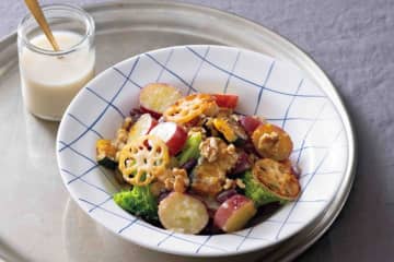 簡単！腸を整える「ヨーグルト塩麹」ドレッシングと秋の温野菜サラダレシピ