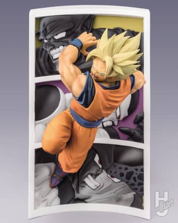 「ドラゴンボール」スーパーサイヤ人孫悟空のレリーフ風フィギュアが予約開始！歴代の強敵たちとの戦いを半立体台座で表現【フィギュア最新情報】
