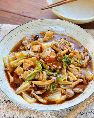 ご飯にのせて食べたい！あつあつとろとろ「白菜のあんかけ」レシピ