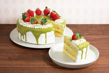 「ダッキーダック」のピスタチオと苺のショートケーキでクリスマス気分を♪