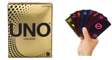 豪華箔押しブラックカードの「ウノ ゴールド」が12月27日発売ボックスも華やかなゴールド仕様