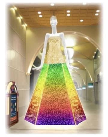 閉館前ラスト！名鉄百貨店本店「ナナちゃん人形」、クリスマス演出で過去最大級の輝きに