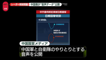 レーダー照射問題 中国軍と自衛隊との“音声データ”公開 中国国営メディア