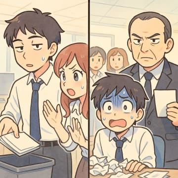 「面倒なんで」と個人情報をシュレッダーにかけない新人。だが、上司のある行動で顔面蒼白に【短編小説】