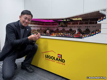 『レゴ®ブロック横浜アリーナ』お披露目…制作時間140時間、Bリーグ島田チェアマンも興奮