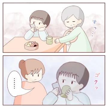 上げ膳据え膳状態にお礼も言わず当然のように振る舞う夫が今日の献立を独断で決定。義母と私を比べる夫［８］｜ママ広場マンガ