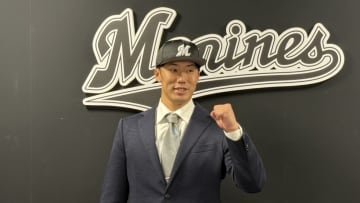 【ロッテ】宮﨑颯が入団会見　支配下契約を聞いた際は「自然とガッツポーズが」　古巣・ソフトバンクの柳田悠岐へは「成長した姿を見せたい」