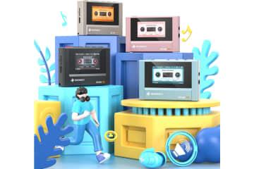 FIIO、カセットテープ風DAP「ECHO MINI」に歌詞表示切替やチャンネルバランス調整機能追加のアップデート