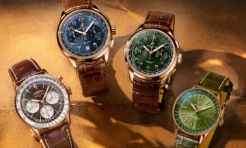 「ナビタイマー」＆「プレミエ」から限定ゴールドカプセルコレクション登場【ブライトリング】