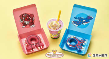 「Pokémon LEGENDS Z-A M次元ラッシュ」配信を記念してピカチュウスイーツに新メニューが登場！グラードン・カイオーガの特徴に似た特別なドーナツに注目