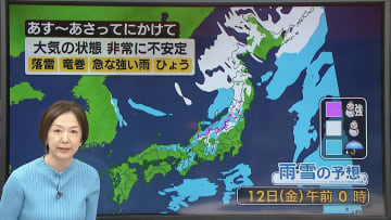 【あすの天気】再び日本海側から雨や雪　風も強まりそう