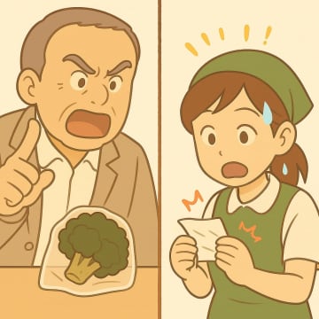 「買った野菜が腐ってるぞ」とクレームを言う客→レシートを確認すると、古い日付が発覚…【短編小説】