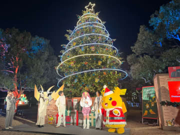 ポケモンたちが灯す「ピカピカほうでんツリー」登場！ 横浜赤レンガ倉庫「Pokemon Happy Holidays」撮りおろし