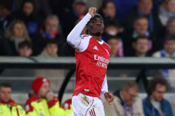 アーセナルをCL6連勝に導いた圧巻2発！　マドゥエケはさらなる成長誓う「到達すべき次のレベルは…」