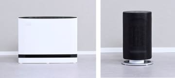 山善、スリムで置きやすいファンヒーター