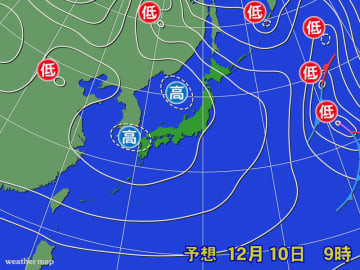 関東以西は晴れ続く　乾燥に注意