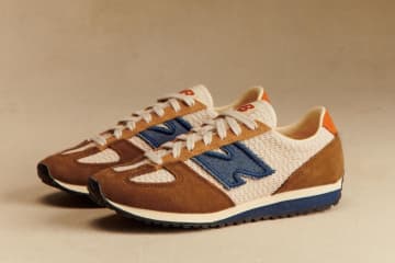 ニューバランス×パリ発「セザンヌ」ウィメンズスニーカー、かぎ針編み風アッパーにデニムのNロゴ