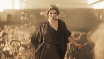 ミラ＆デイヴ　落ちたら終わりのケーブルカーでのアクション　「ロストランズ　闇を狩る者」本編映像