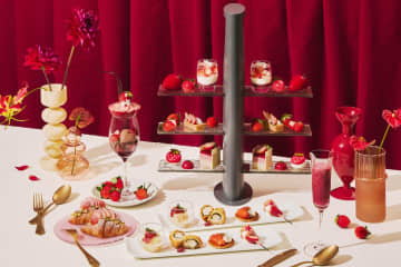 ザ・サウザンド京都のストロベリーアフタヌーンティー、苺×ショコラのパフェなどいちご尽くしスイーツ