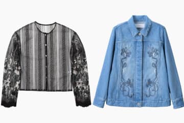 ミューラルの“花刺繍”ウェア、爽やかブルーデニムジャケット＆透け感カーディガンなど