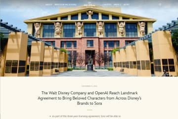 ディズニー、OpenAIに10億ドル出資　Soraでミッキーなどのキャラ動画生成