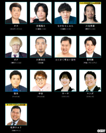 真空ジェシカ・川北が3連覇なるか？「フットンダ王2026」に令和ロマン・ケムリ＆ラランド参戦！