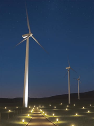 前田建設／風力発電の廃棄ブレード再利用し発電／超小集電技術を活用