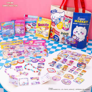 「ちいかわ×サンリオ」がコラボ！シナモロール＆ちいかわ、ハローキティ＆ハチワレなどスーパーマーケットがテーマのグッズが12月12日発売