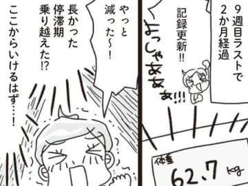 長かった停滞期がやっと終わった！？体重が減って記録更新！このままいけるか…！？【アラフィフ母さんが7kg痩せた！奇跡の仕組みダイエット#35】