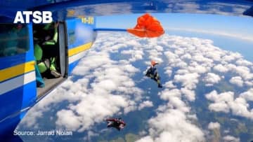 スカイダイバーのパラシュートが尾翼に絡まる、上空4600メートル　豪