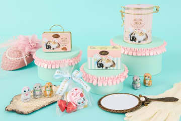 カファレル“猫のティータイム”着想「ねこの日」トランク＆紅茶のポット風チョコレート缶