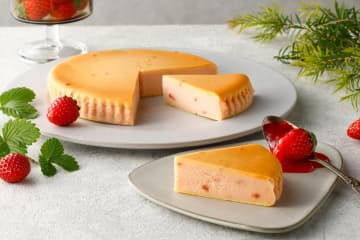 チーズガーデン「御用邸ストロベリーチーズケーキ」栃木産ブランド苺“とちあいか”使用の冬限定フレーバー