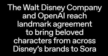 Soraでミッキーが動く。ディズニーとOpenAIが歴史的提携、10億ドル出資へ