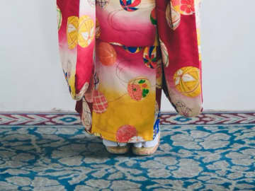 １００年近く前の『七五三の着物』　３歳の娘に着せると？「声が出た」「泣きそう」